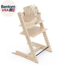 Tripp Trapp High Chair 2, Natural - Includes Chair  Baby Set with Removable Har