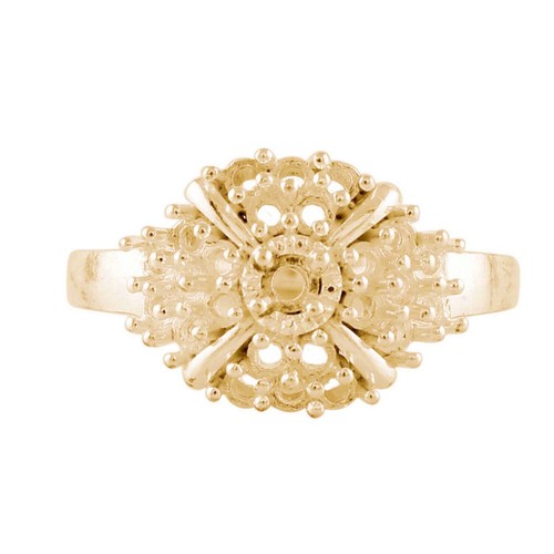Semi Mount Sterling Silver Ring 2MM Round Faceted Cut Party Jewelry