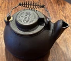 Wagner Ware Sidney Ohio Cast Iron Tea Kettle Vintage Coil Handle USA