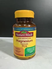 Nature Made High Absorption Magnesium Glycinate 300mg Chelated Capsules, 90 each