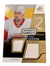 2008-09 SP Game Used Edition Authentic Fabrics Dual Gold 28/50 Tomas Holmstrom