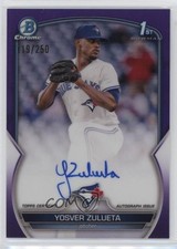 2023 Bowman Chrome Prospect Purple Refractor 119/250 Yosver Zulueta Auto 0j81