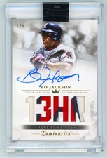 2018 Topps Luminaries Home Run Kings Bo Jackson Auto Quad Game Used Patch 1/5 SP