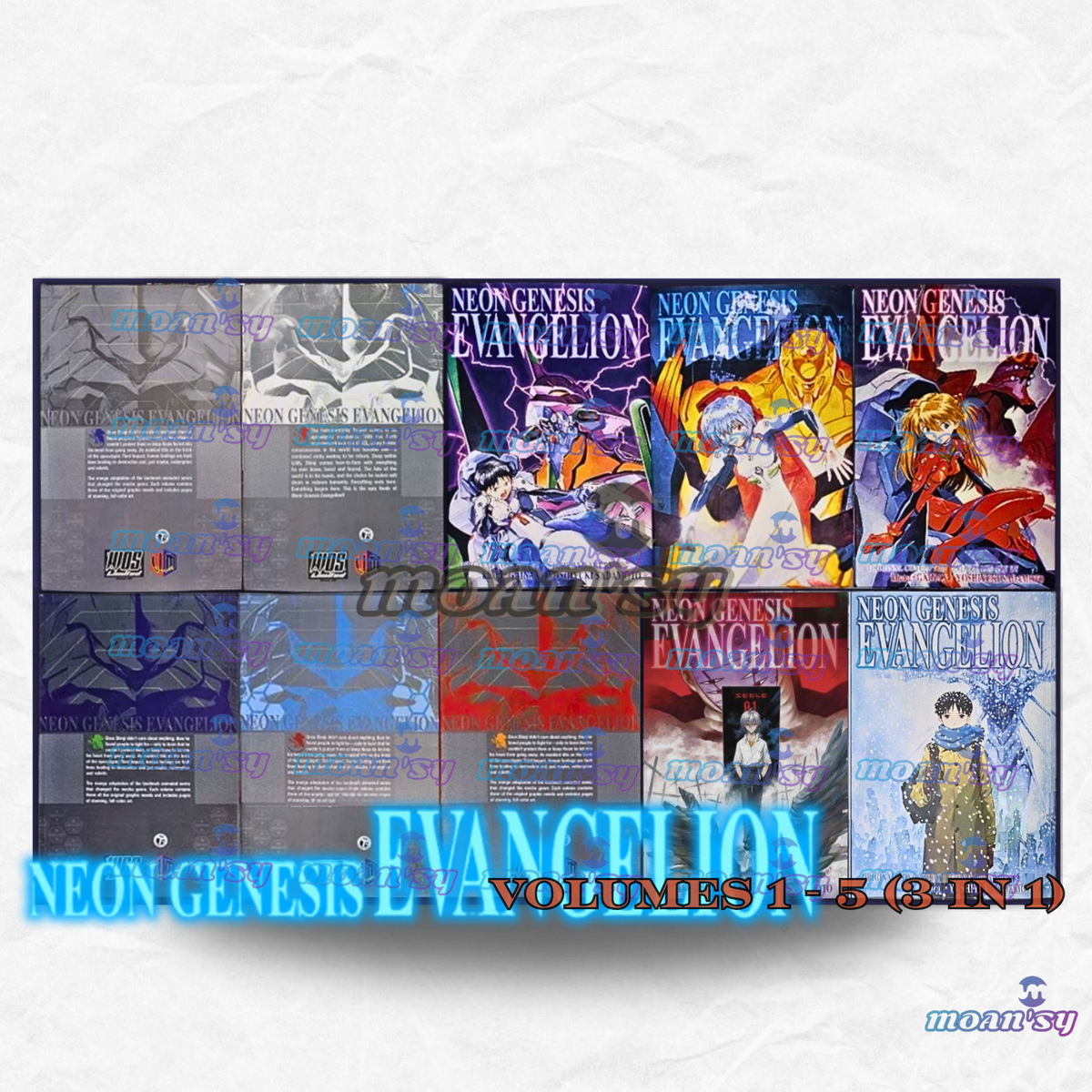 Neon Genesis Evangelion Manga 3 in 1 Vol 1-5 English Pick Your Vol