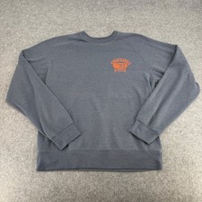 Abercrombie Fitch Sweatshirt Mens XL Crewneck Blue Raglan Graphic Logo EUC