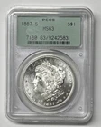 1887-S American Silver Morgan Dollar PCGS MS63