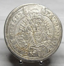 SELTEN! 15 Kreuzer 1687 KB, Kremnitz, Leopold I., Silber