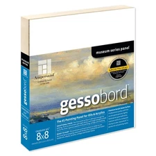 8x8 Museum Quality Gessobord Cradled Hardboard for Oil Acrylic Painting