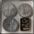 1 Gram Gold. Valcambi. 3 Silver Eagle. 1 Gram Gold, 3 Oz Silver. Investment