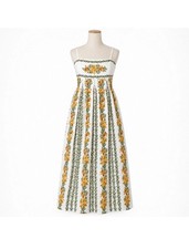 Rachel Zoe Women's Floral Farm Dress M Anthropologie Rio White Maxi White Linen