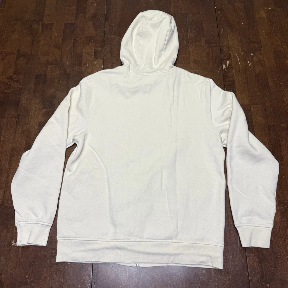 Женская классическая толстовка с капюшоном на молнии Lacoste кремовая толстая с логотипом аллигатора размер XL - Изображение 4 из 4