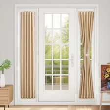French Door Window Curtain for Privacy 12"W x 72"L Pack of 1 Beige