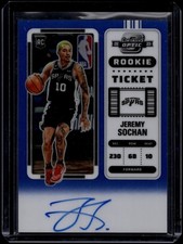 2022-23 Panini Contenders Optic Basketball Jeremy Sochan #138 RC Rookie Blue /49