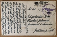 SS Feldpost Gendarmerieposten Görlach über Veldes n. Grünwald n. München