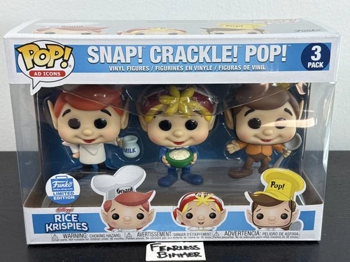 Funko Pop! Ad Icons Snap Crackle Pop 3 Pack Rice Krispies 2018