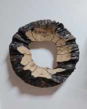 Abstract Wooden Wall Sculpture – Hand Carved Oak Art – Modern Interior – 22cm