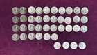 40 Washington Silver Quarters 36-1964, 4-1963 uncirculated