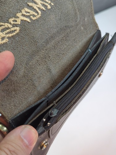 Goldwing Leather Biker Wallet With Chain 5 Pockets Incl Zipped Pocket Thick Hide - Picture 7 of 9