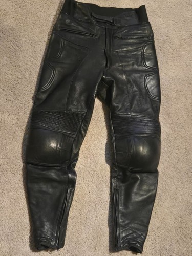 AGV black Leather motorcycle pants