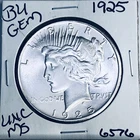 1925 P BU GEM PEACE SILVER DOLLAR UNC MS+++ U.S. MINT RARE COIN 6576