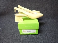 NEW Sam Edelman Toren Sling Back Leather Heels Canary Yellow Women's 7.5 (BR2)