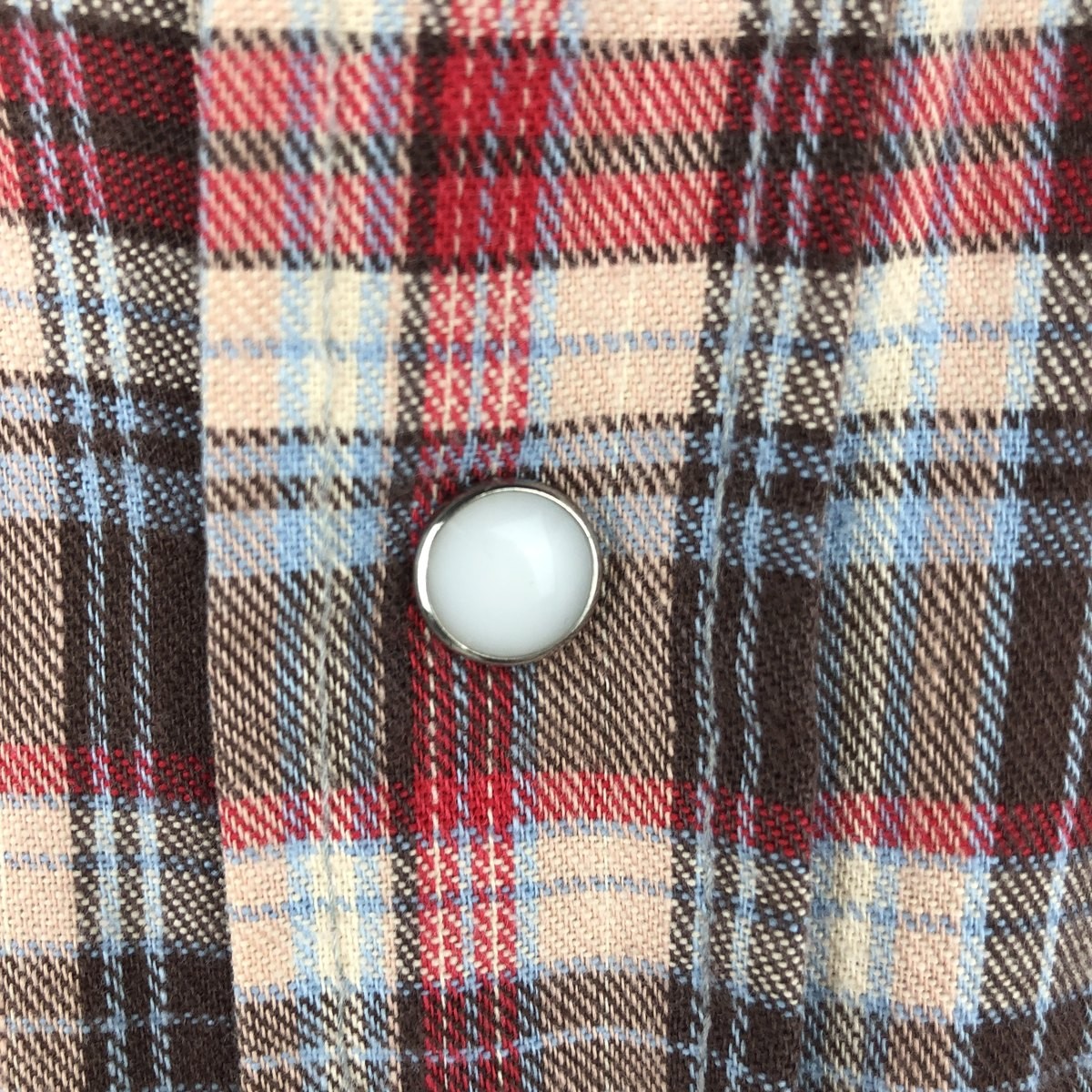 Vintage 1970'S Wrangler Check Pattern Long Sleeve Western Shirt Made in USA ... thumbnail 5