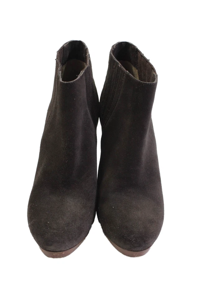 Botines Roberto Del Carlo para mujer de gamuza con tacón ancho marrón talla 8 Foto 2 de 4