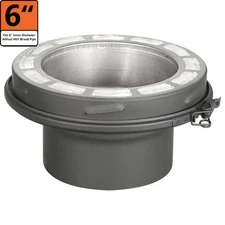 6 in. x 3 in. Stove Pipe Adaptor - Single to Double Wall Chimney Pipe