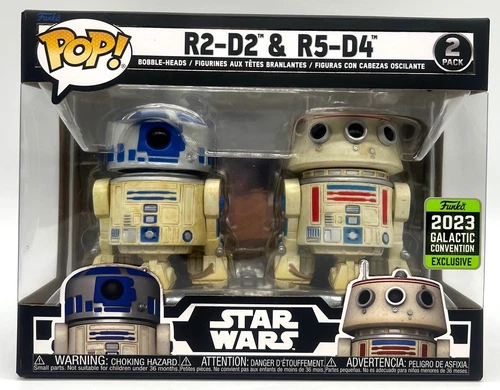 Funko Pop! Star Wars R2-D2 & R5-D4 2 Pack SWC Galactic Convention Exclusive 2023