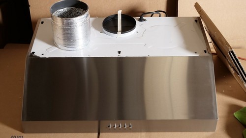 30 in Under Cabinet Range Hood (OPEN BOX) 3 Fan Speed Push Button, Top Vented - Picture 9 of 13