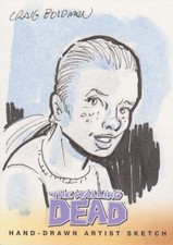 2013 WALKING DEAD COMIC SERIES TWO CRAIG BOLDMAN 1/1 SKETCH CARD