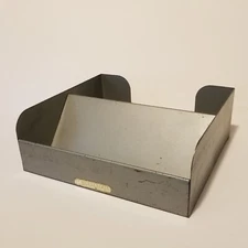 Metal Letter Mail Organizer Desk Drawer Steel Grey Bin 2 Slots MMF INDUSTRIES 