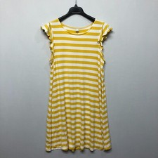 Old Navy Women Short Sleeve Stripes Dress Size XL X-Large Yellow M196 -7