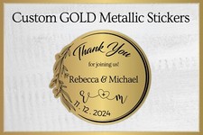 Custom Waterproof Metallic Gold Stickers Custom Gold Foil Labels Gold Stickers