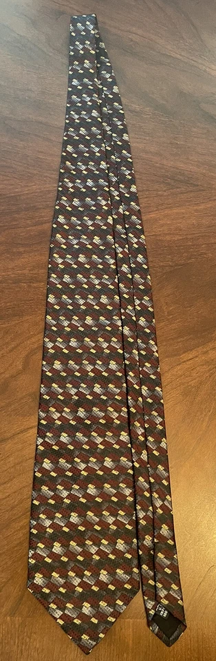 Винтажный мужской галстук Daniel Hechter 100% шелк сделано в США - Изображение 3 из 4