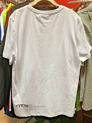 Hudson Men's Revenge+ VICES T-shirt White Large NWT | eBay