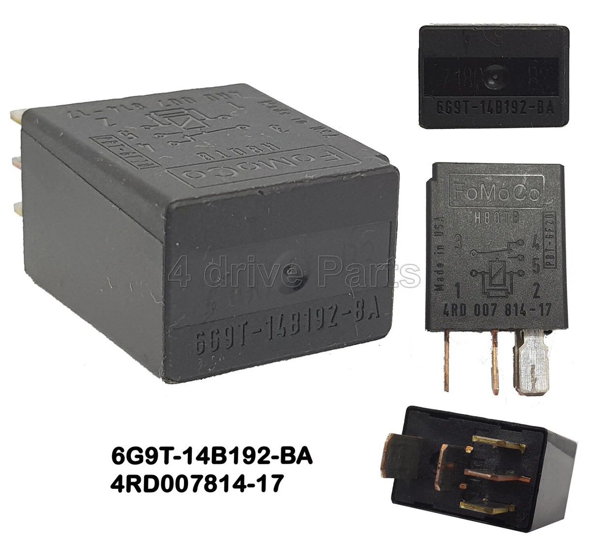 1454539 Ford Mondeo S-Max Transit Multi-Use Relay 20A 5Pin Black 