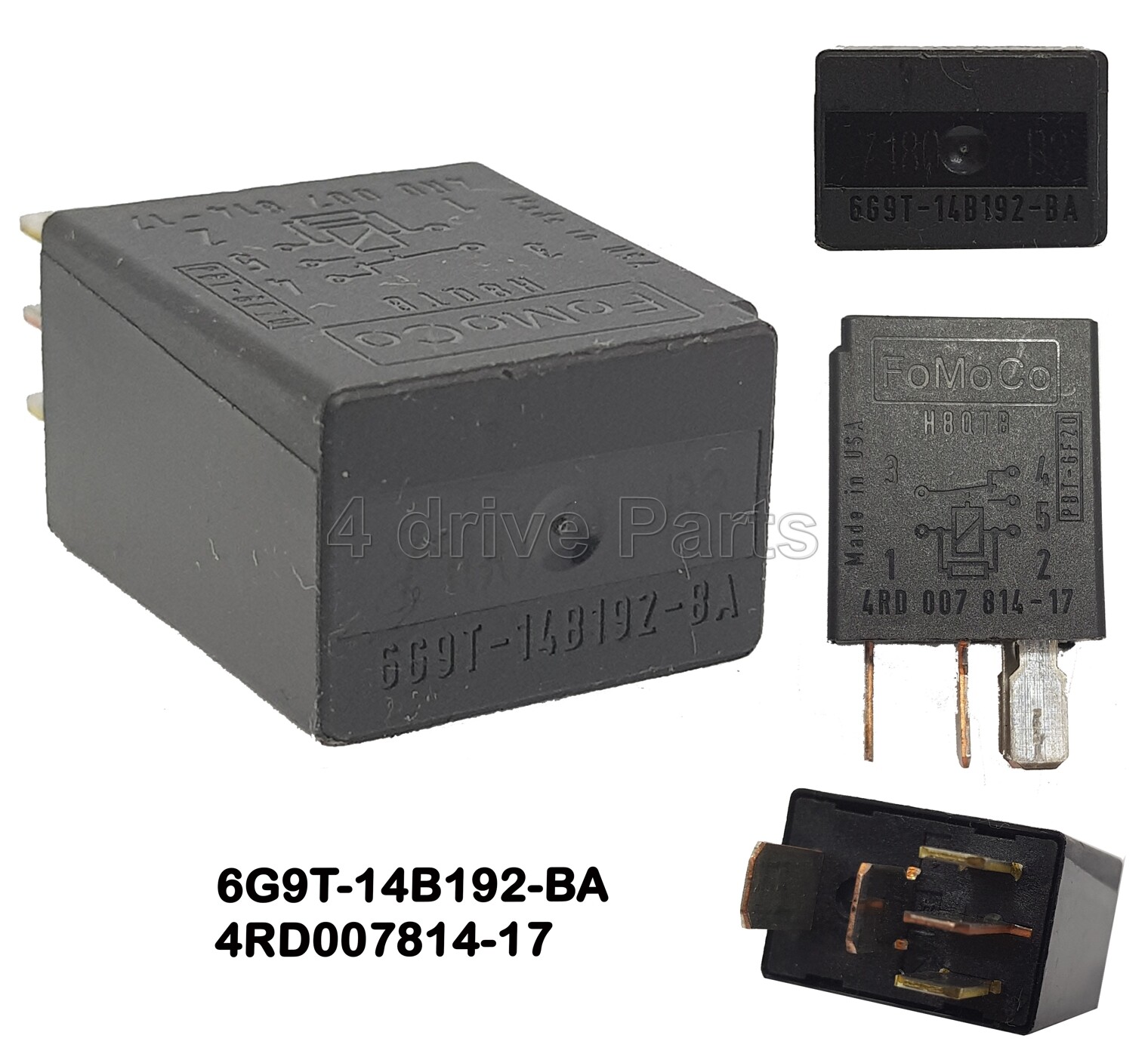 1454539 Ford Mondeo S-Max Transit Multi-Use Relay 20A 5Pin Black  