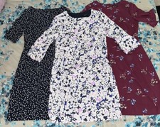 Lot 3 Banana Republic 0 Dress Sheath Polka Dot Floral NWOT