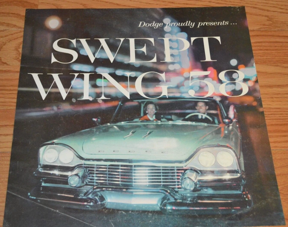 Dodge Custom Royal 1958 distribuidor original anuncio grande 58 ala barrida Foto 2 de 2