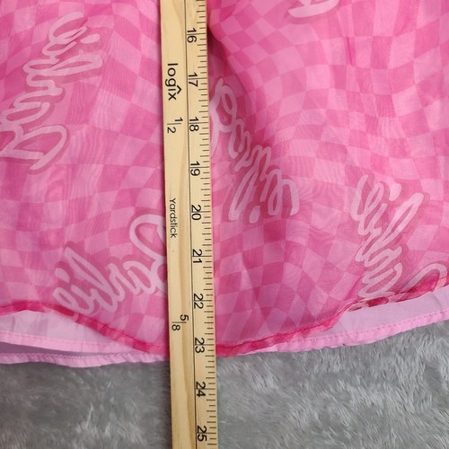 Girl's Pink Barbie Logo Puff Dress Size XL 14 Balloon Sleeves Tulle Puff Skirt - Picture 8 of 11