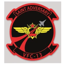 4" navy vfc-13 saint adversary squadron bumper sticker decal