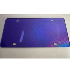 Blank Purple Iridescent Laser Cut Acrylic License Plate 6" x 12" Made in USA