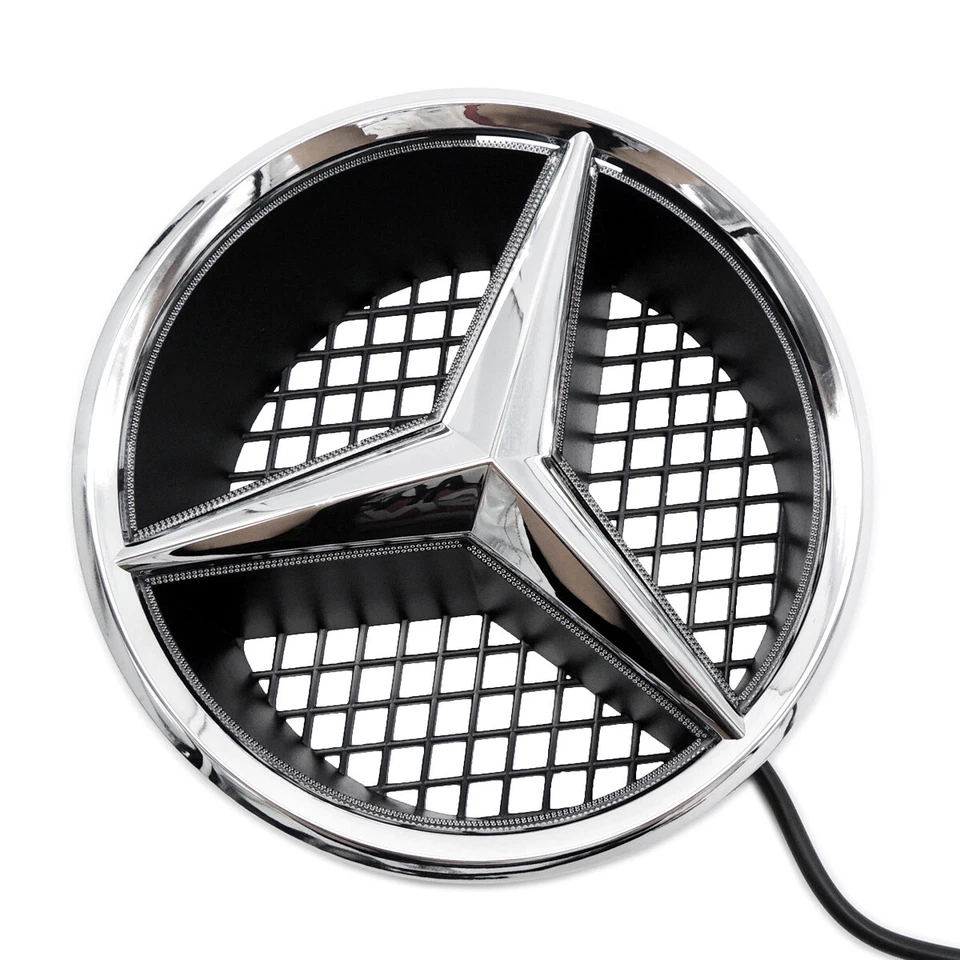 Car Auto LED Front Logo Grill Star Emblem Blue Light For Mercedes Benz 2006-2013 Foto 3 de 4