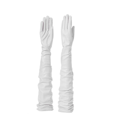 Lange Leder Opernhandschuhe | Lammfellleder | Premium Qualität | Made in Italy