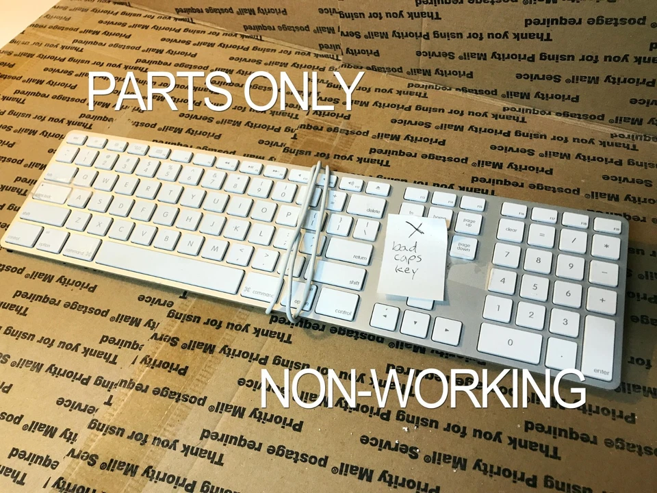 Für TEILE oder REPARATUR - 5 x Apple Original Tastaturen - kabelgebunden weiß/silber A1243 - Bild 4 von 4