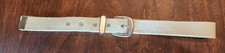 Vintage 1970's Women's Woven Belt. 34" White