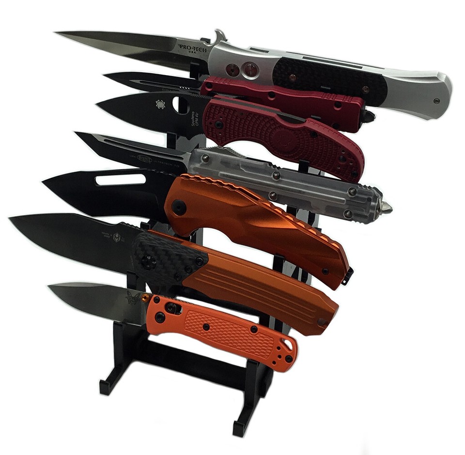 Tall Dagger Display Rack Knife Display Rack - Knife Stand For 8 medium to large Knives - High ...