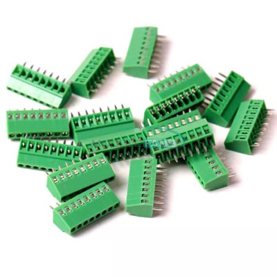 10pcs 2.54mm PCB Mini Screw Terminal Blocks Connector for Wires 2P~8P Terminal