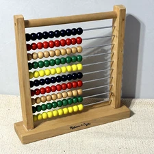 Melissa & Doug Abacus Classic Wooden Educational Counting Toy 100 Colorful Beads